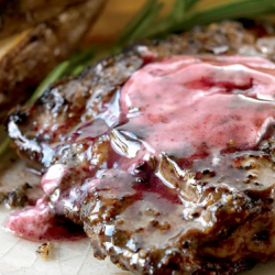 Easy Grilled Steak with Red Wine Butter